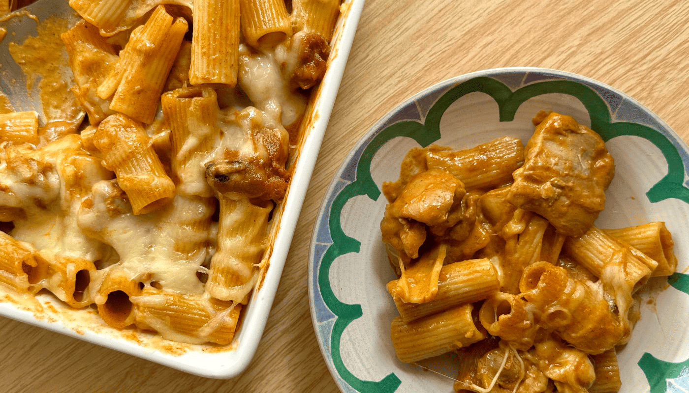 Family Feeds Recipe: Butter Chicken Pasta Bake